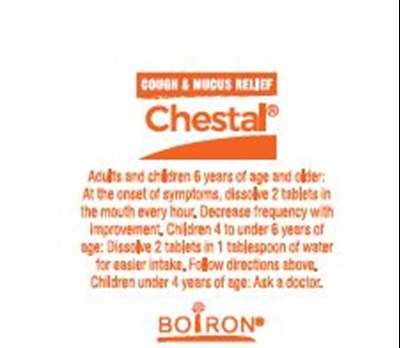 Label (Chestal Cough Mucus 60 Tab Alu.1l7a Alu.1l79)